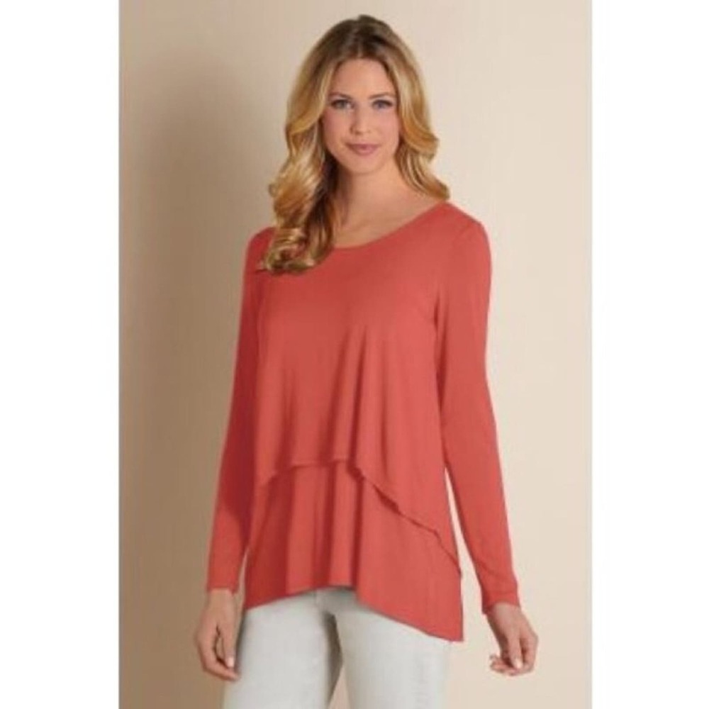 SOFT SURROUNDINGS Perfect Layers Bright Peach XL